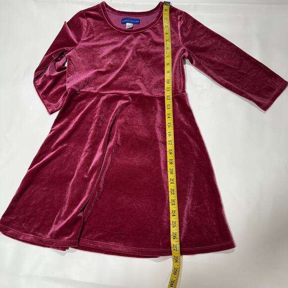 Simply Styled Dress Girls (M 10/12) Pink Polyester Blend Kids Long Sleeve - Picture 7 of 9